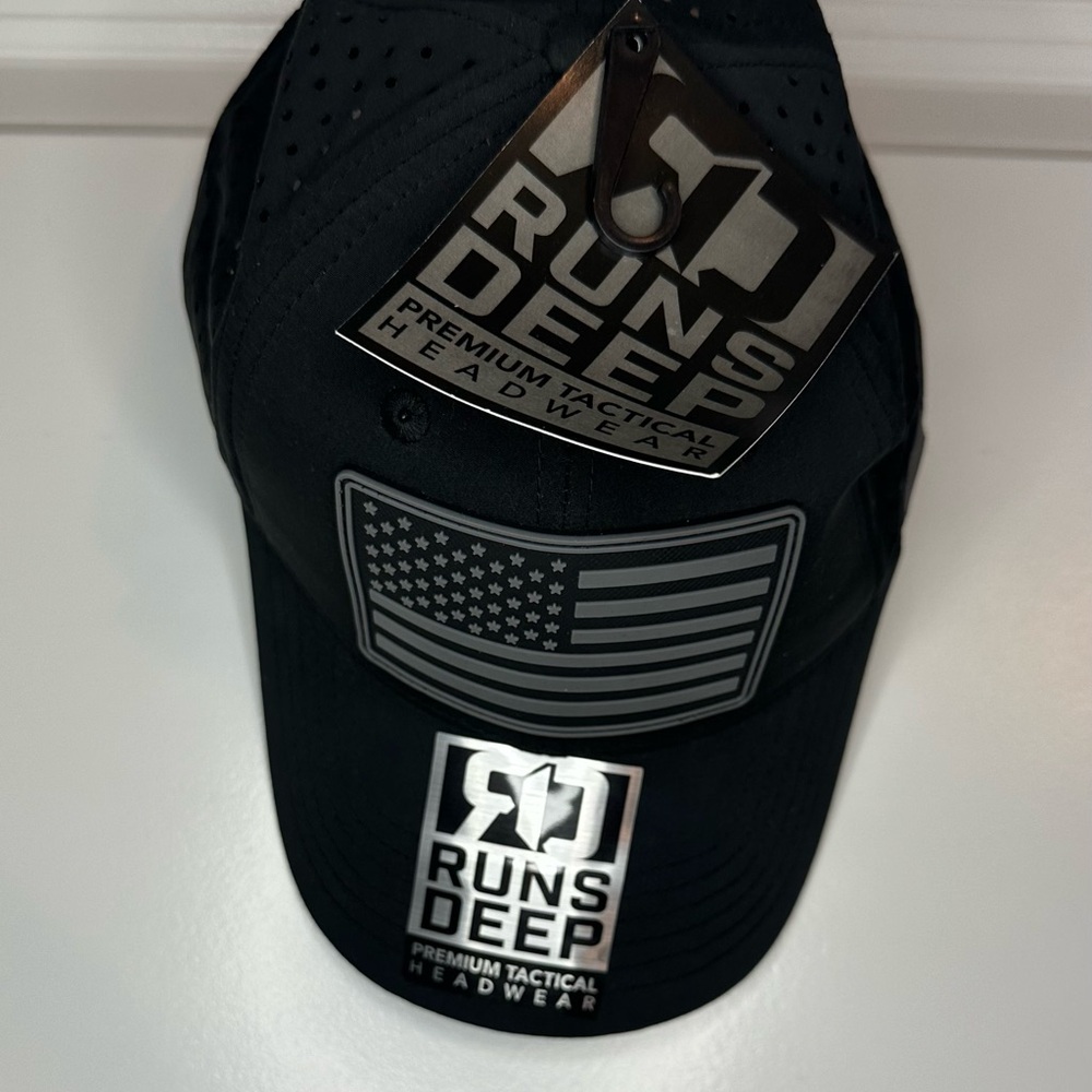 Runs Deep Black Tactical Cap